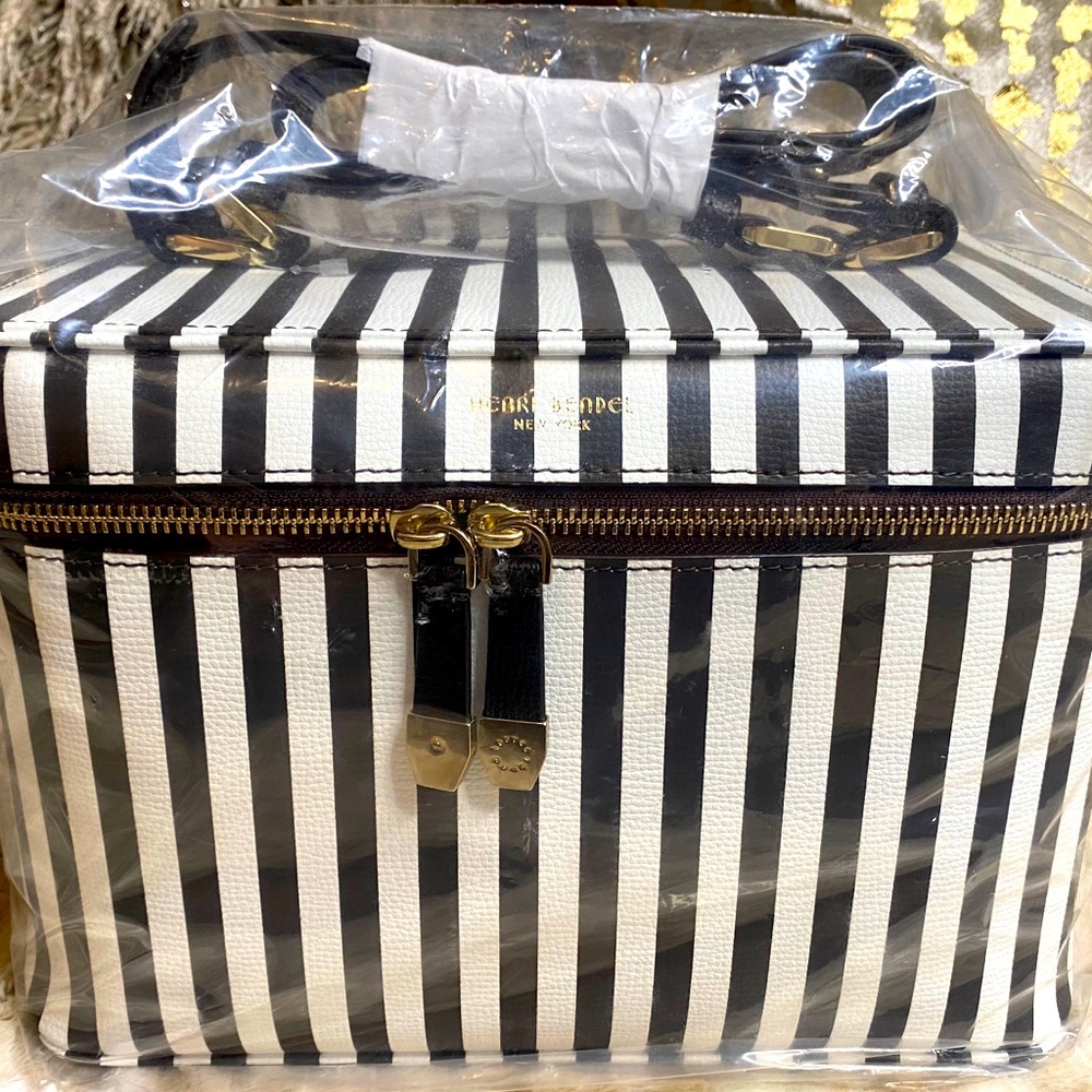 HENRI BENDEL CENTENNIAL STRIPE TRAIN CASE